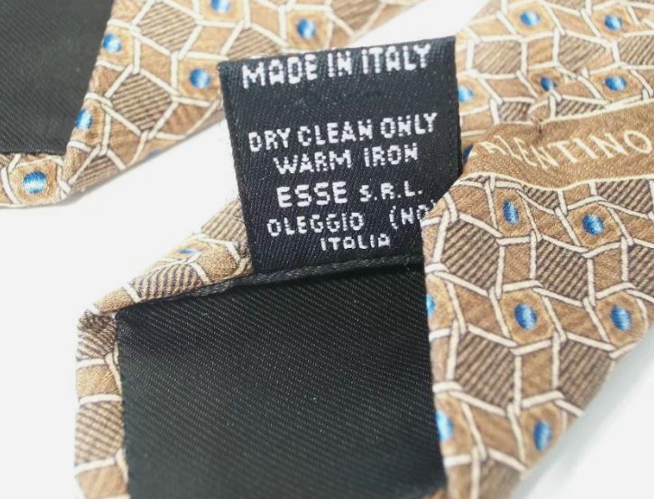 VALENTINO - Corbata de caballero - 100% Seda estampada - Made in Italy - Finales del siglo XX. en venta 4
