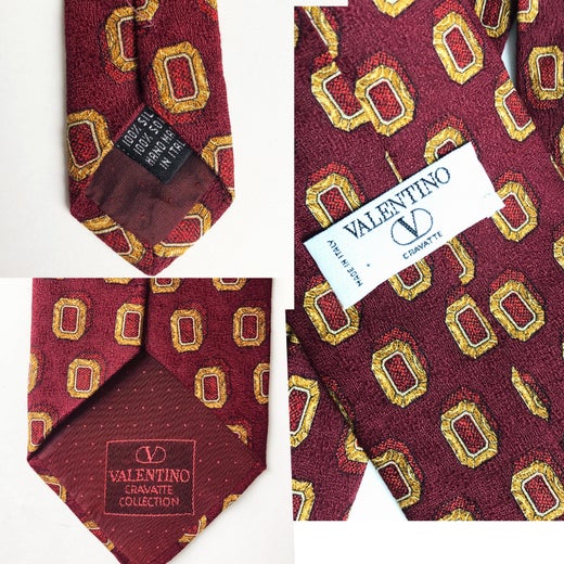 Valentino Mens Silk Neck Tie Vintage Cravate Italy For Sale at 1stDibs