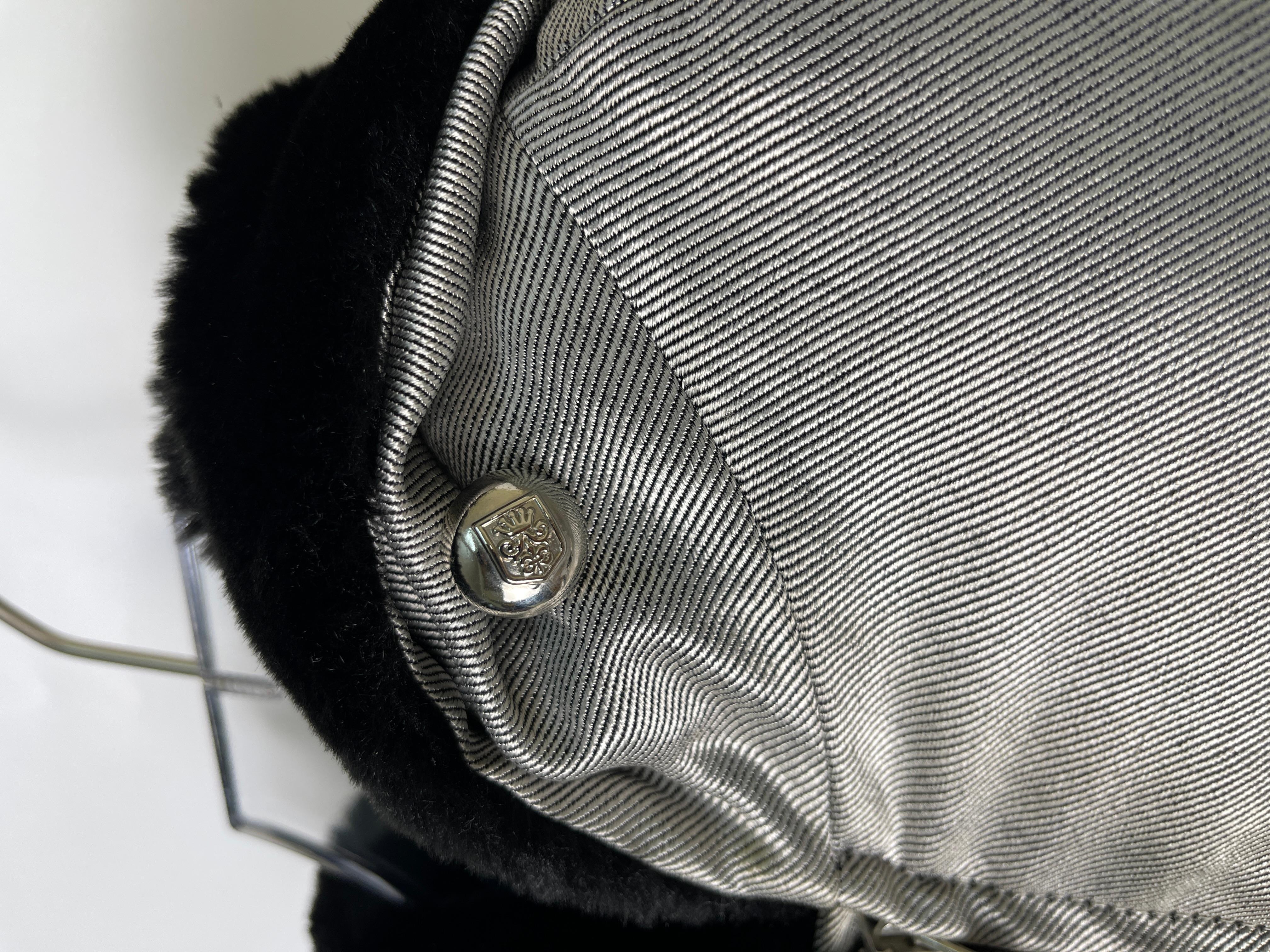 Valentino Metallic Fur-Trimmed Peacoat For Sale 3
