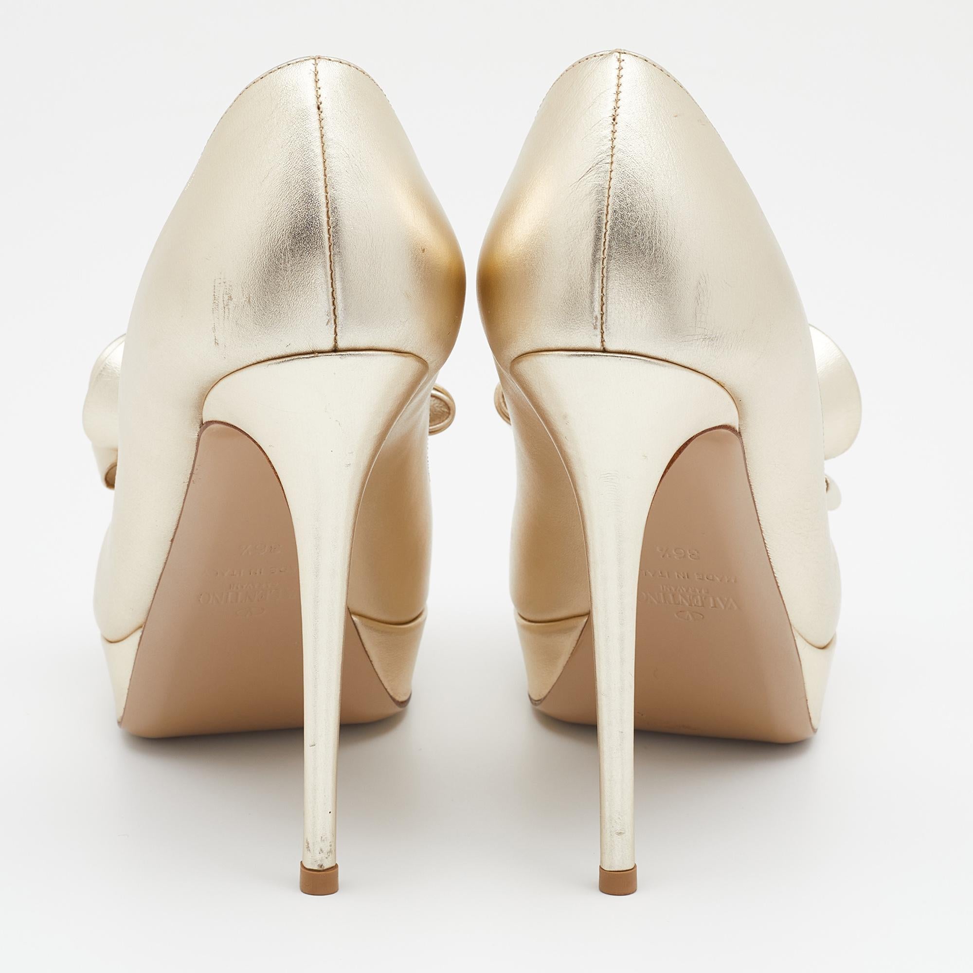 valentino gold platforms