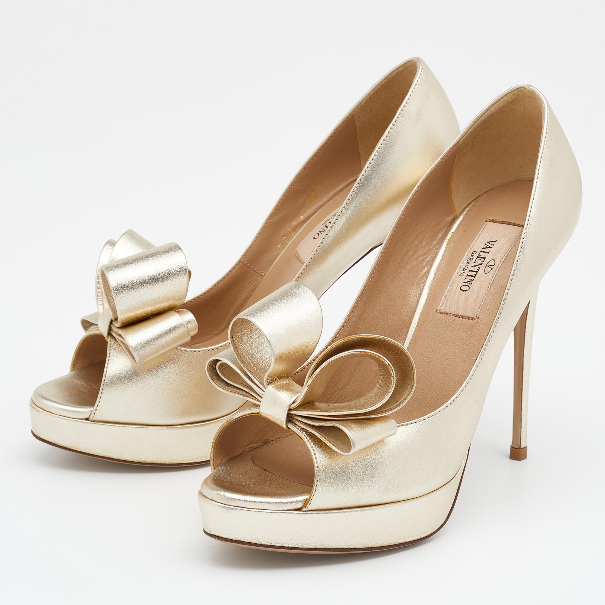 valentino white platform heels
