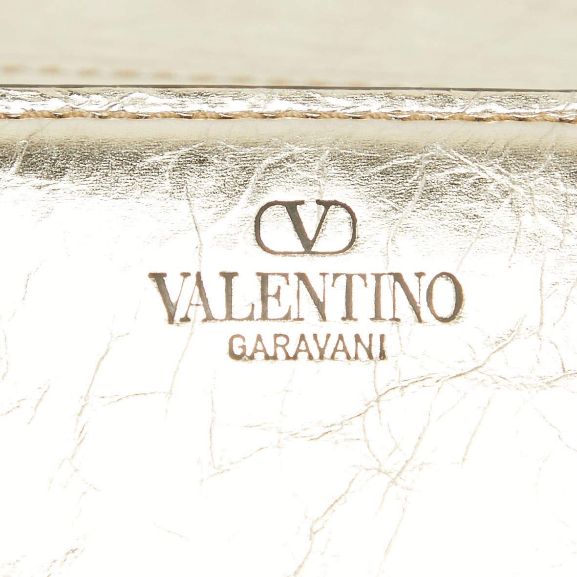 Women's Valentino Metallic Gold Leather Small Loco Shoulder Bag