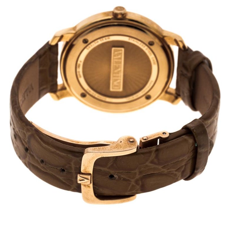 Valentino Metallic Grey Rose Gold Plated Histoire Women's Wristwatch 37 ...