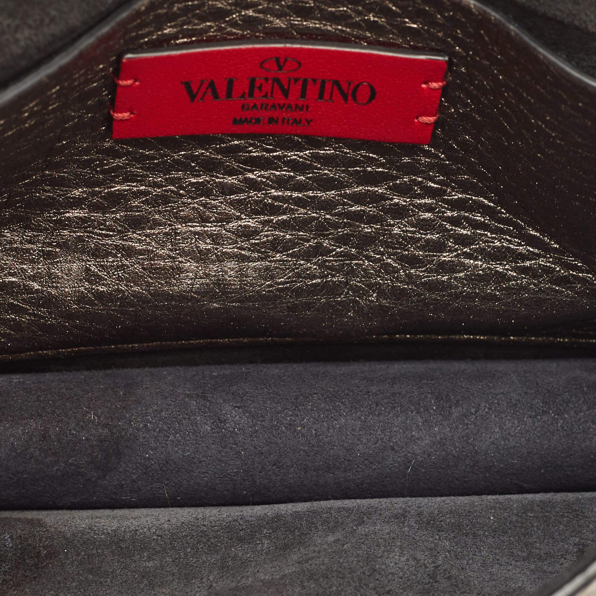 Valentino Metallic Leather Small Rockstud Crossbody Bag 9