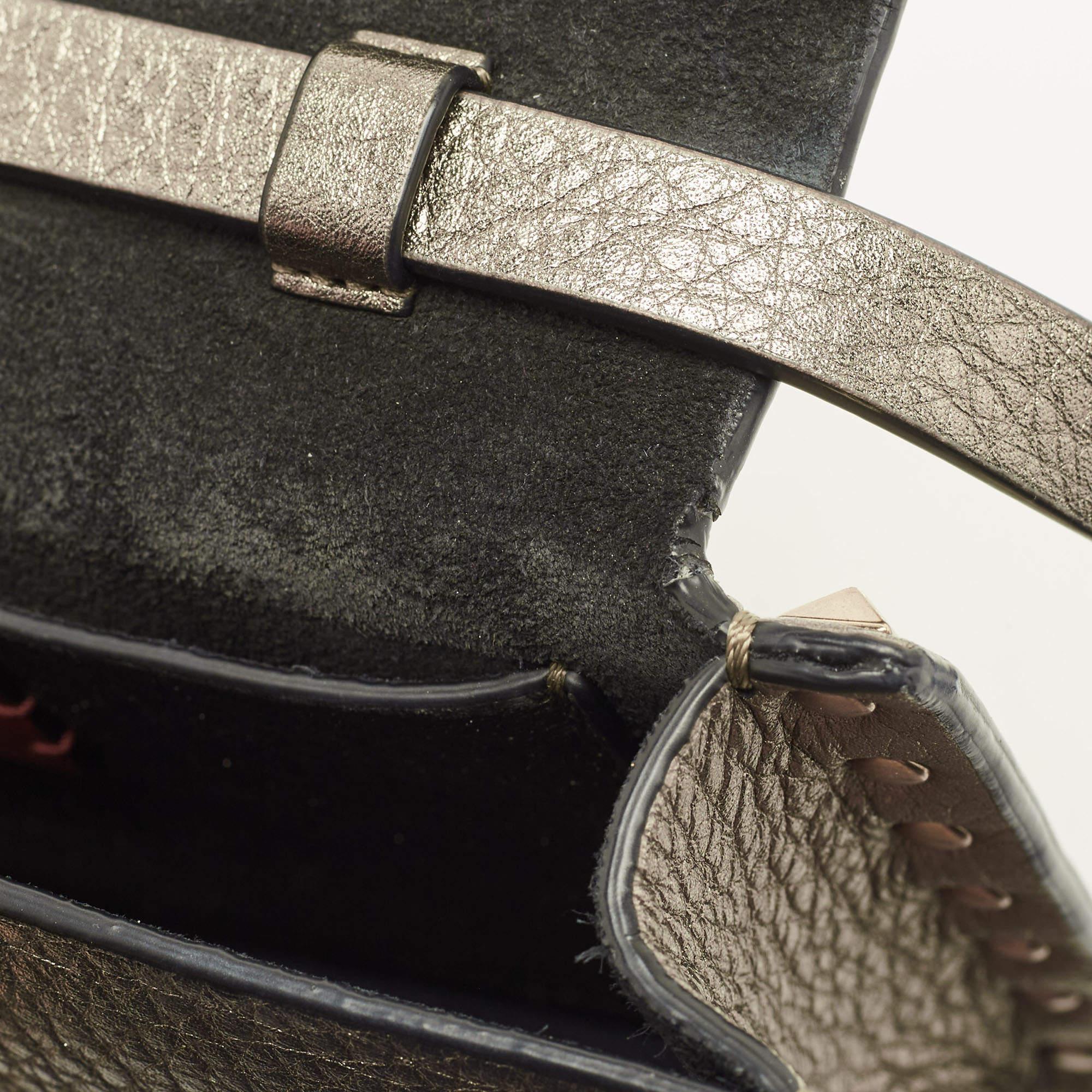 Valentino Metallic Leather Small Rockstud Crossbody Bag 3