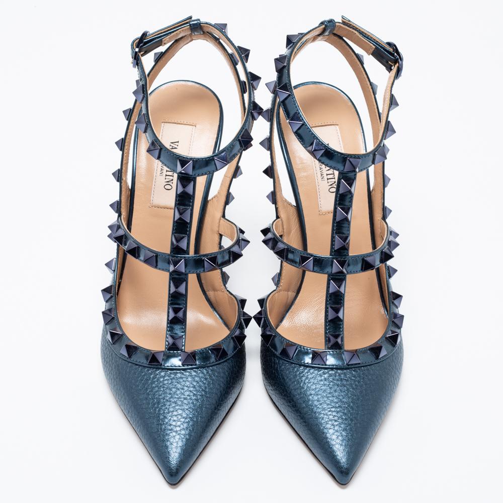 When considering Valentino, three words come to mind: luxurious, bold, and iconic. These gorgeous sandals are crafted from leather, and the sleek caged silhouette is adorned with carefully-placed Rockstuds. They are complete with pointed toes and