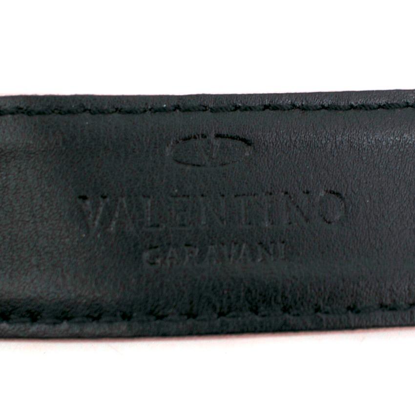 Valentino Metallic Pink Flower Buckle Belt In Excellent Condition In London, GB