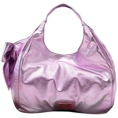 Valentino Metallic Pink Nuage Bow Tote