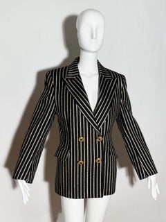 Valentino Metallic Pinstripe Blazer