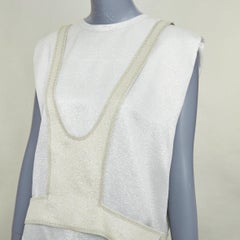 VALENTINO metallic silver water contrast bodice layered sleeveless top IT40 S