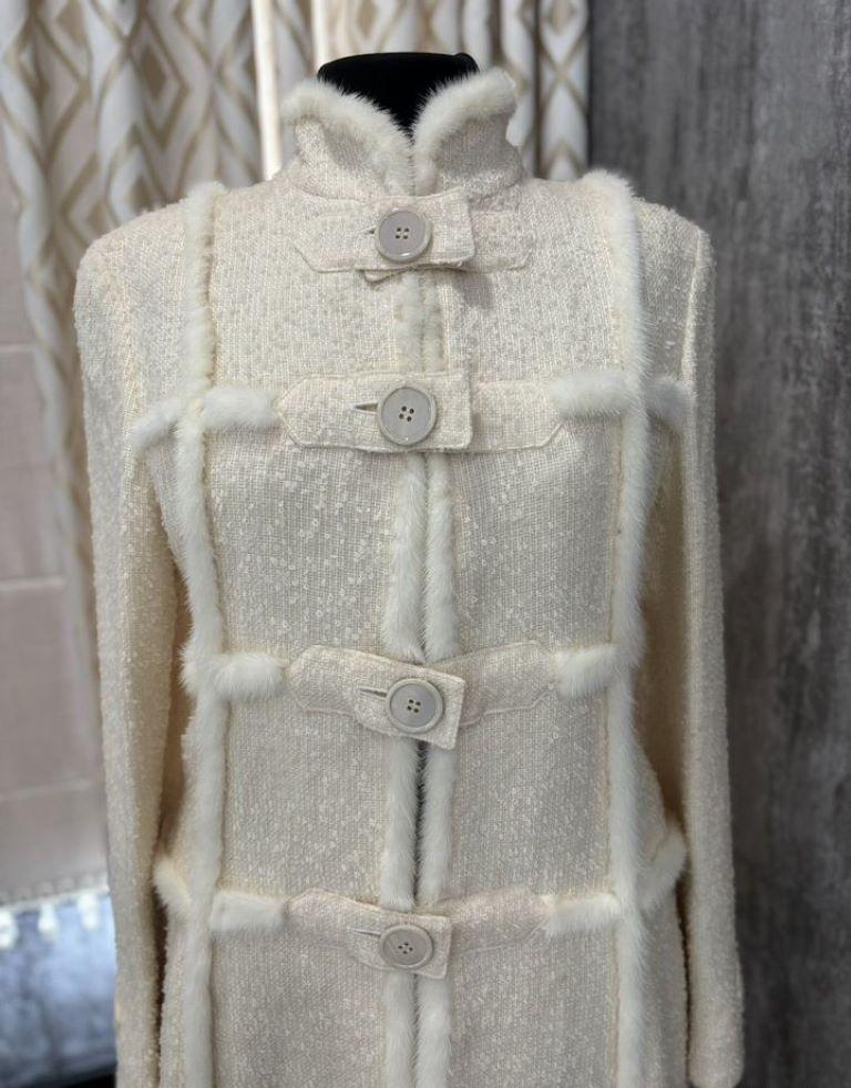 Gray Valentino mink coat For Sale