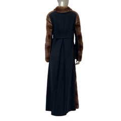 VALENTINO Mink Coat In Brown Sz.40 Pre-owned