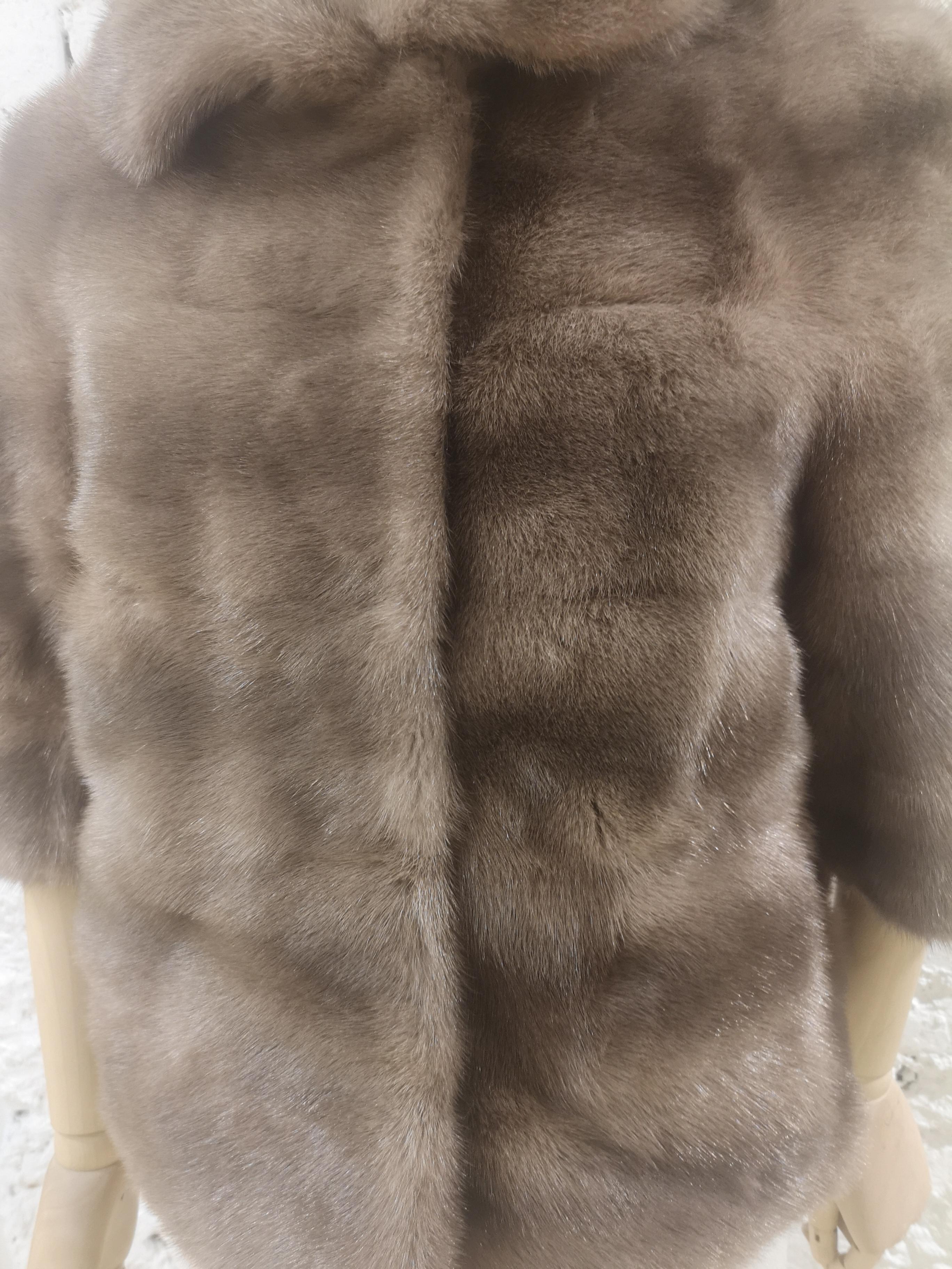 Black Valentino mink fur