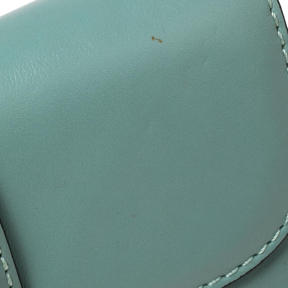 Valentino Mint Green Leather Small Rockstud Glam Lock Flap Bag 2