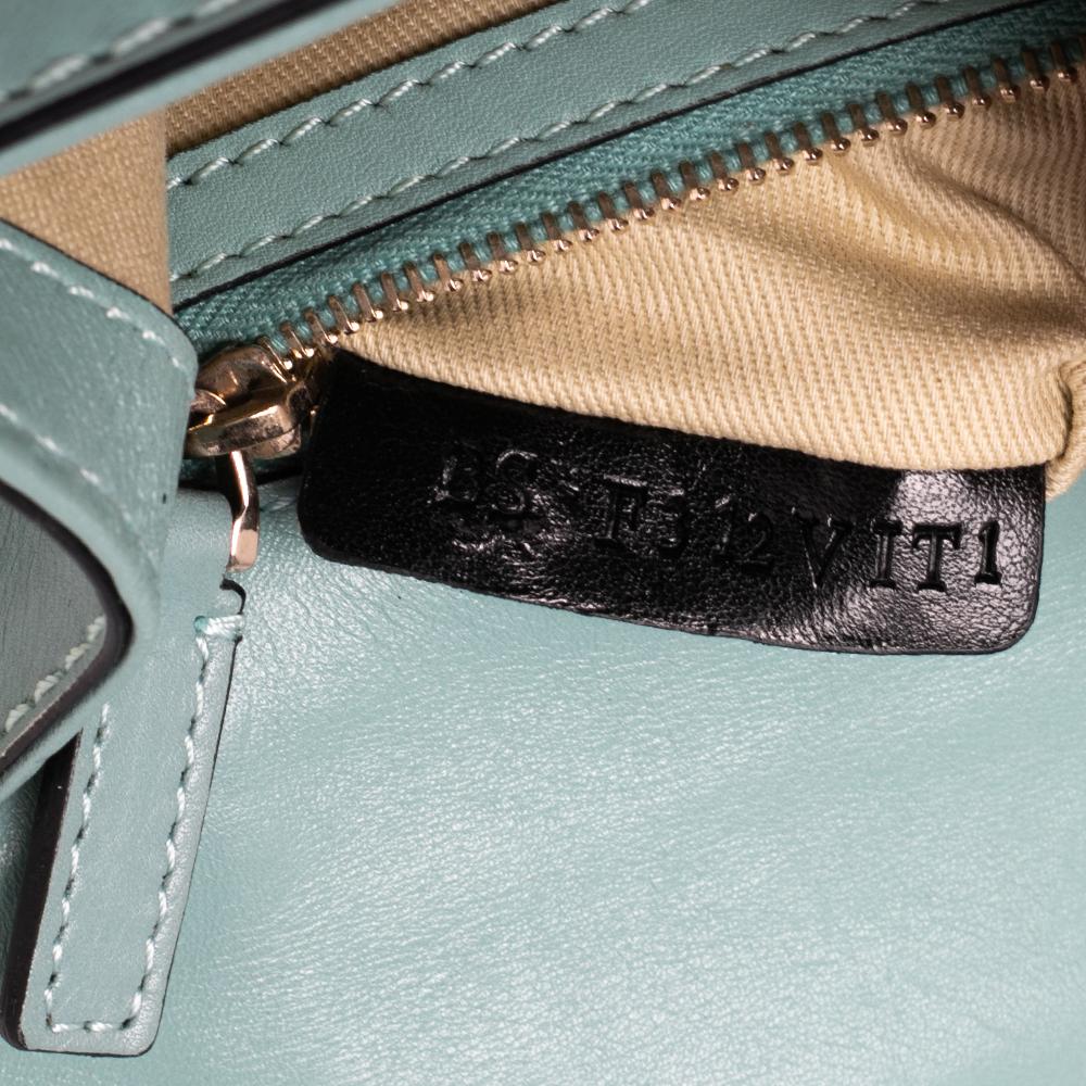Women's Valentino Mint Green Leather Small Rockstud Glam Lock Flap Bag