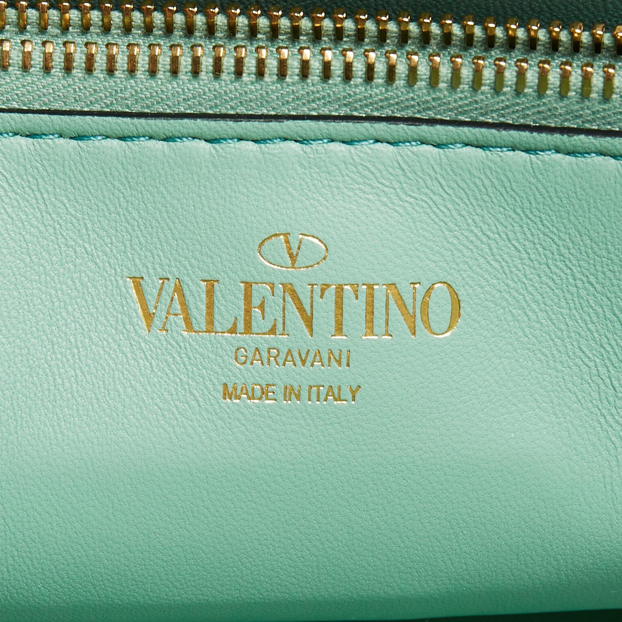 Valentino - Sac à bandoulière en cuir clouté - Vert menthe 7