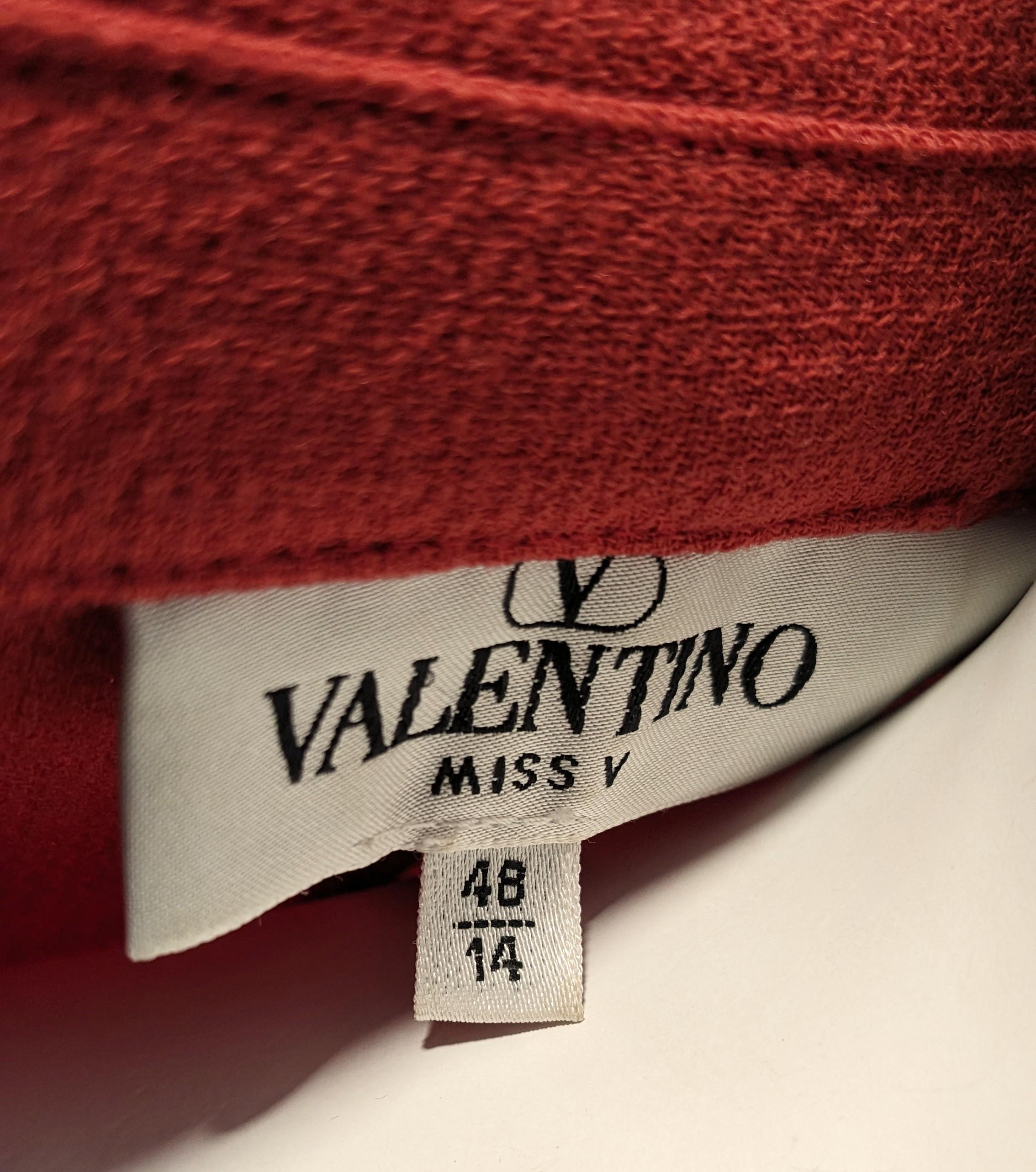 Valentino Miss V 1980er Jahre Vintage  Wolle  Mantel im Angebot 1