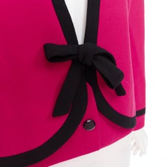 VALENTINO Miss V 1980s Wool Cropped Blazer IT44