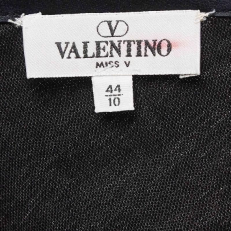 Donna Valentino Miss V Nero in lino con scollo a V e tubino senza maniche M. in vendita