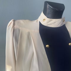 Blusa de seda Valentino Miss V Vintage, excelente estado, años 80