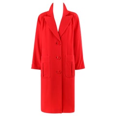 Vintage VALENTINO Miss V c.1980's Peak Lapel Collar Oversized Cocoon Coat