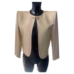 Valentino Miss V Vintage Veste en laine avec boutons ornés de bijoux - 1980