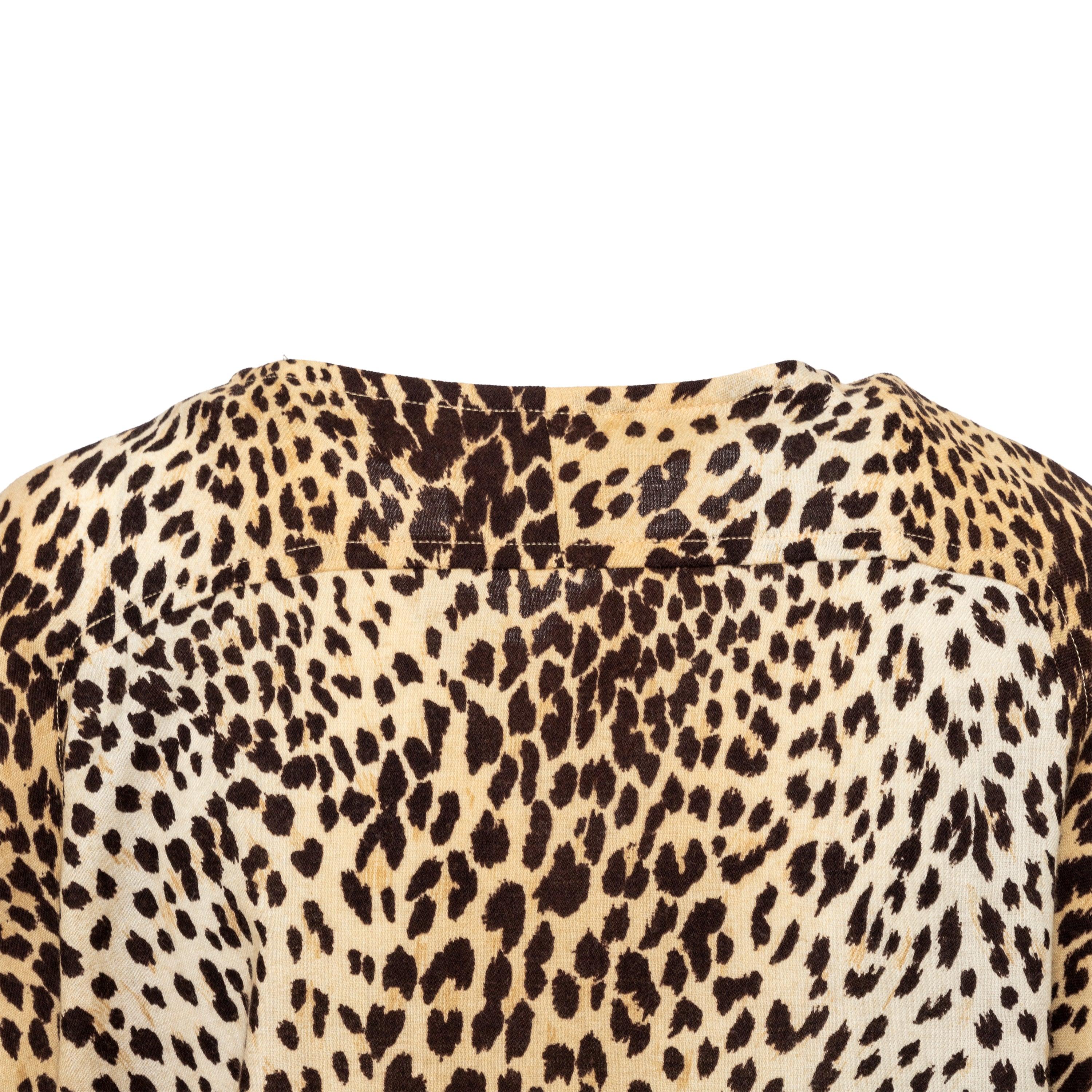 Valentino Miss V Top con estampado de leopardo - Años 90 Beige en venta