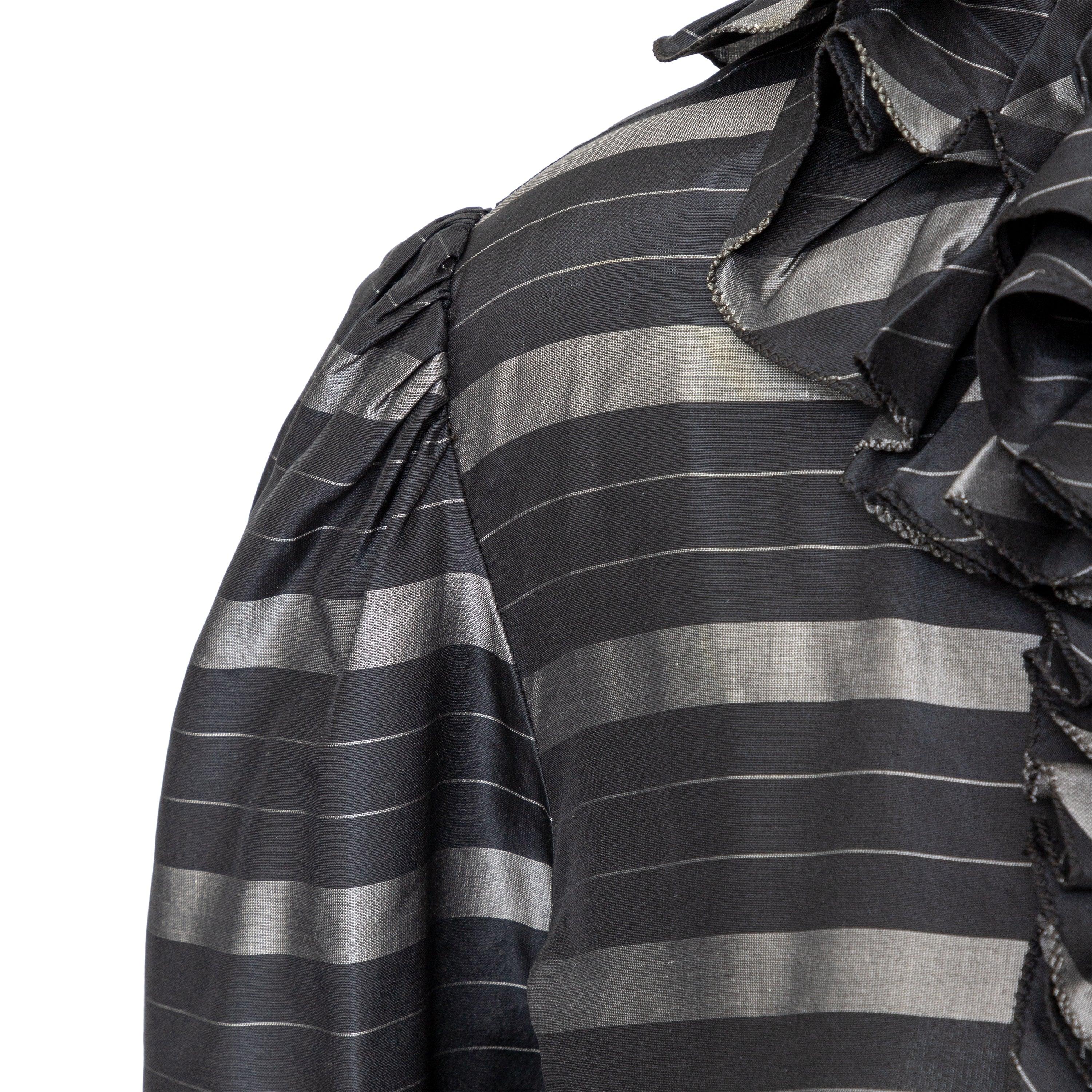 Valentino Miss V Ruffled Silk Top - '90s For Sale 1