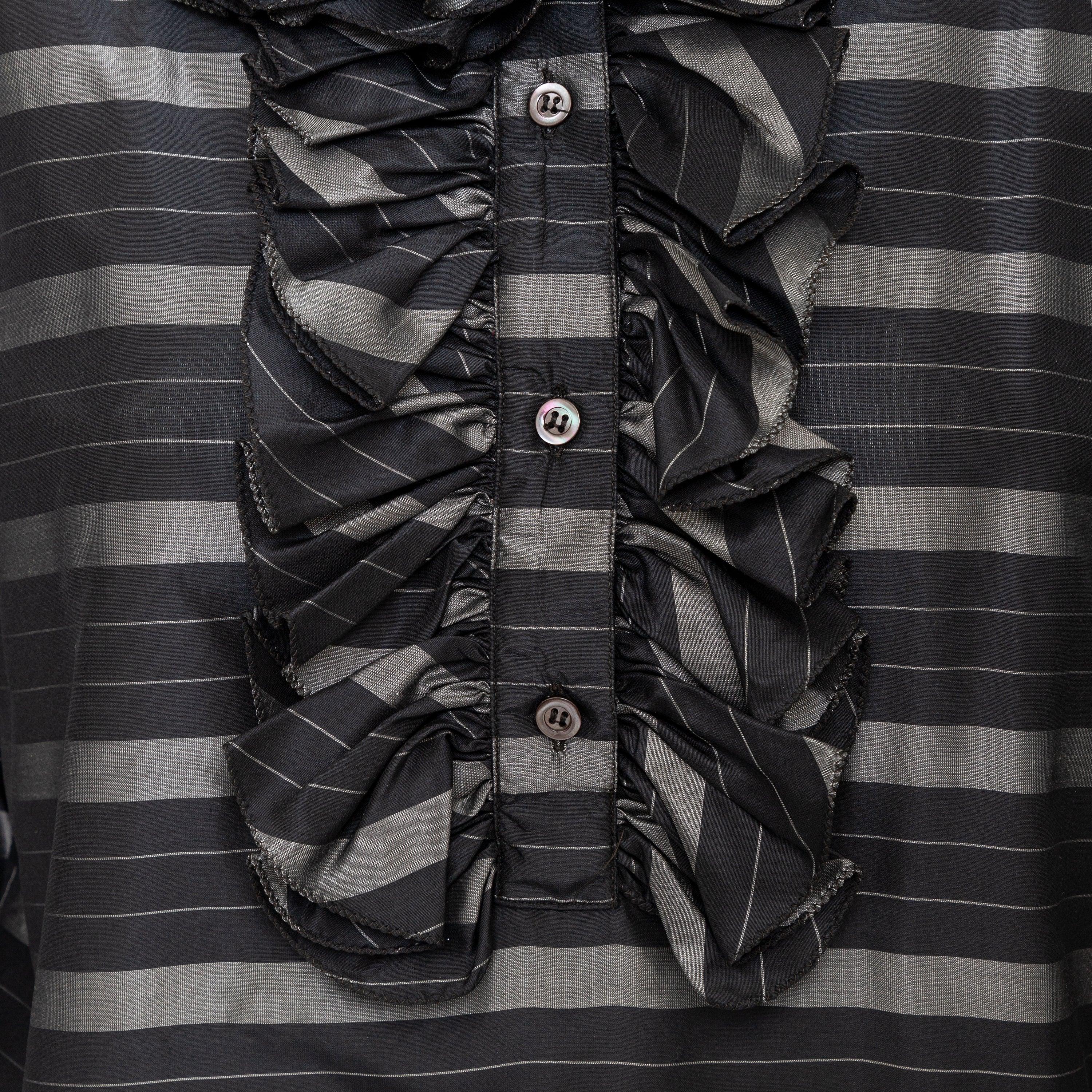 Valentino Miss V Ruffled Silk Top - '90s For Sale 2