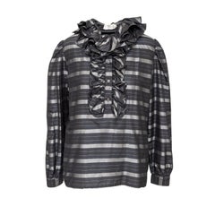Valentino Miss V Top in seta con volant - anni '90