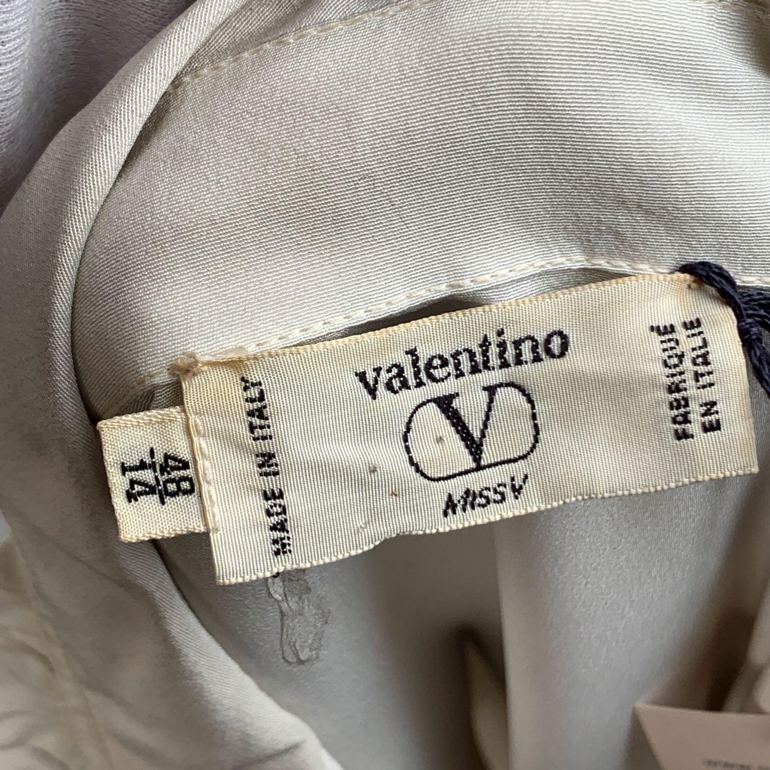 Valentino Miss V Vintage White Double Breasted Shirt Size 48 2