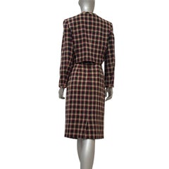 Valentino Miss V Vintage Wool Tweed Skirt Suit Sz.42/8