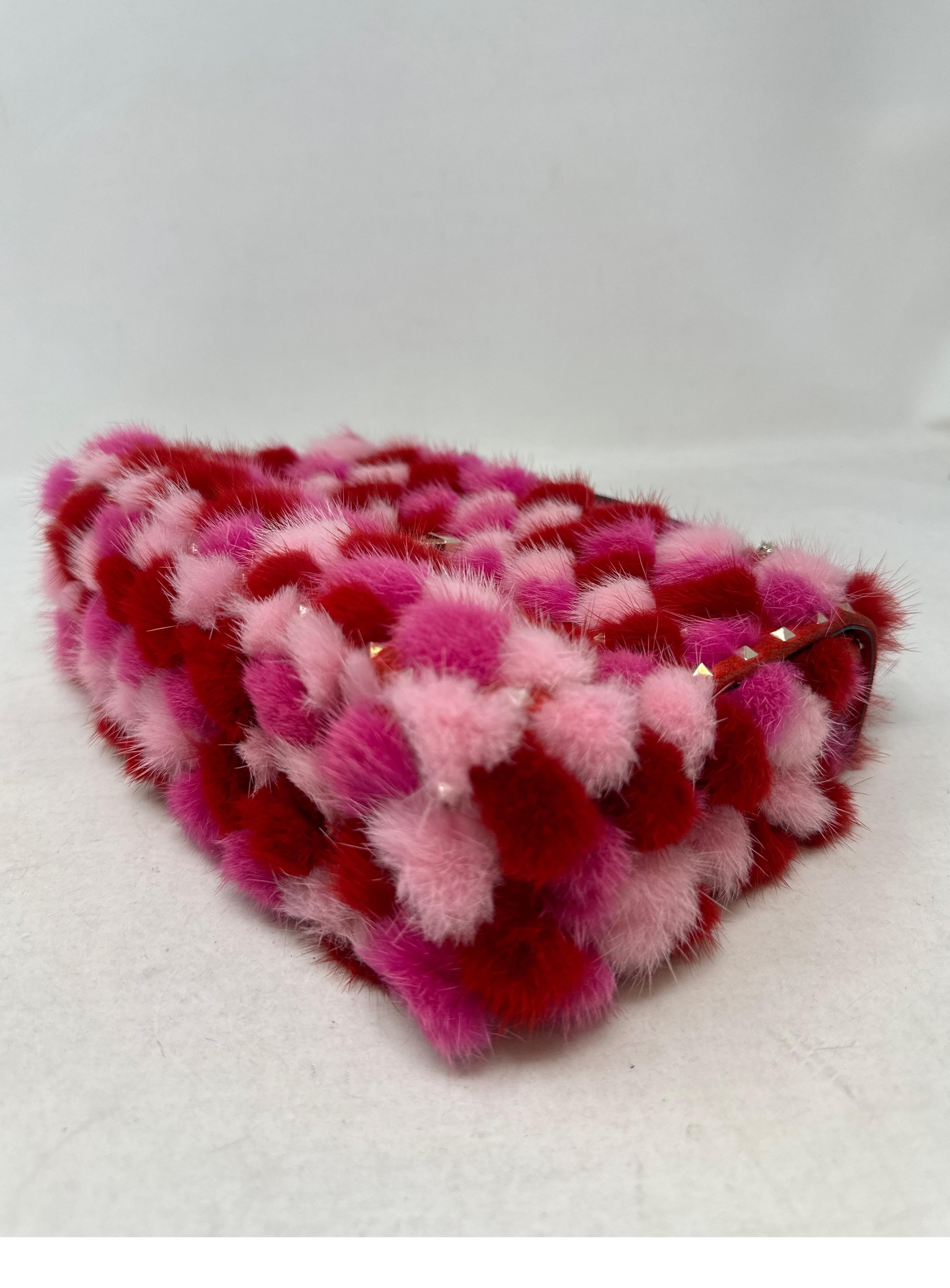 Valentino Multi-color Pink Mink Bag  7
