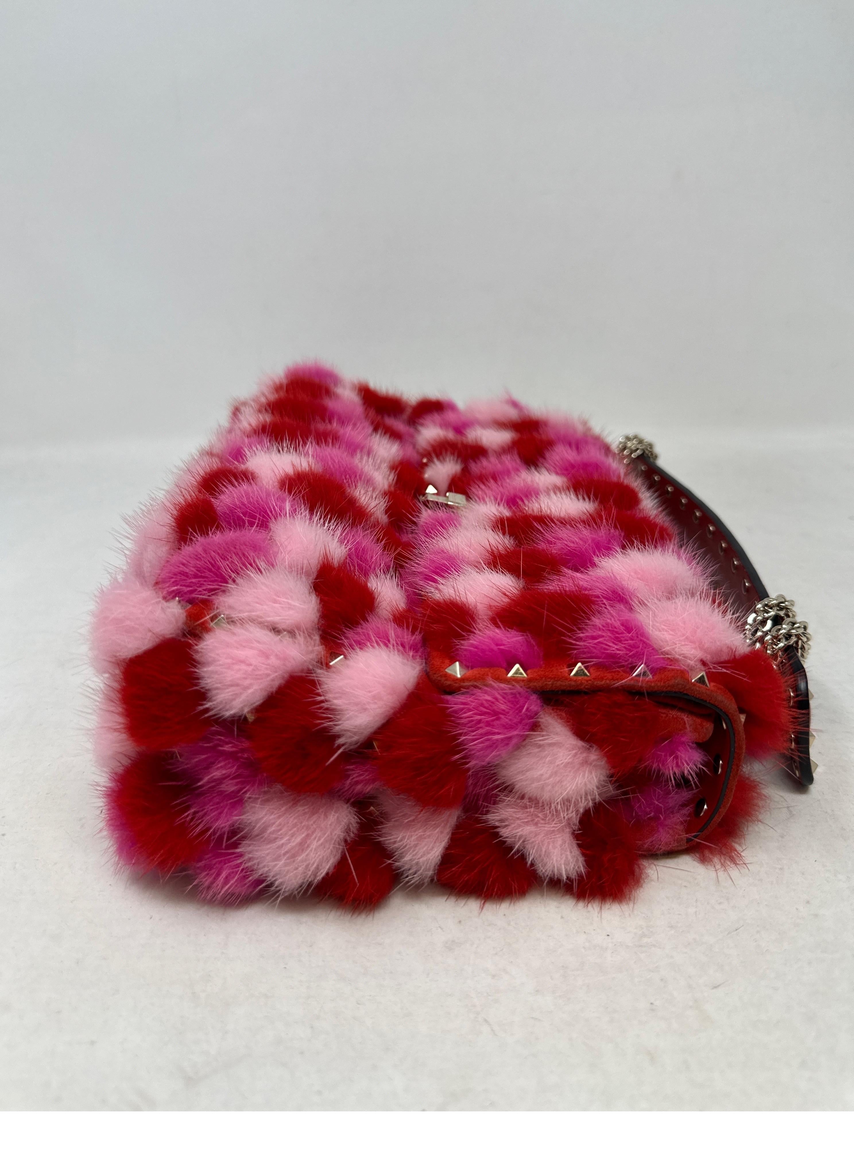 Valentino Multi-color Pink Mink Bag  8