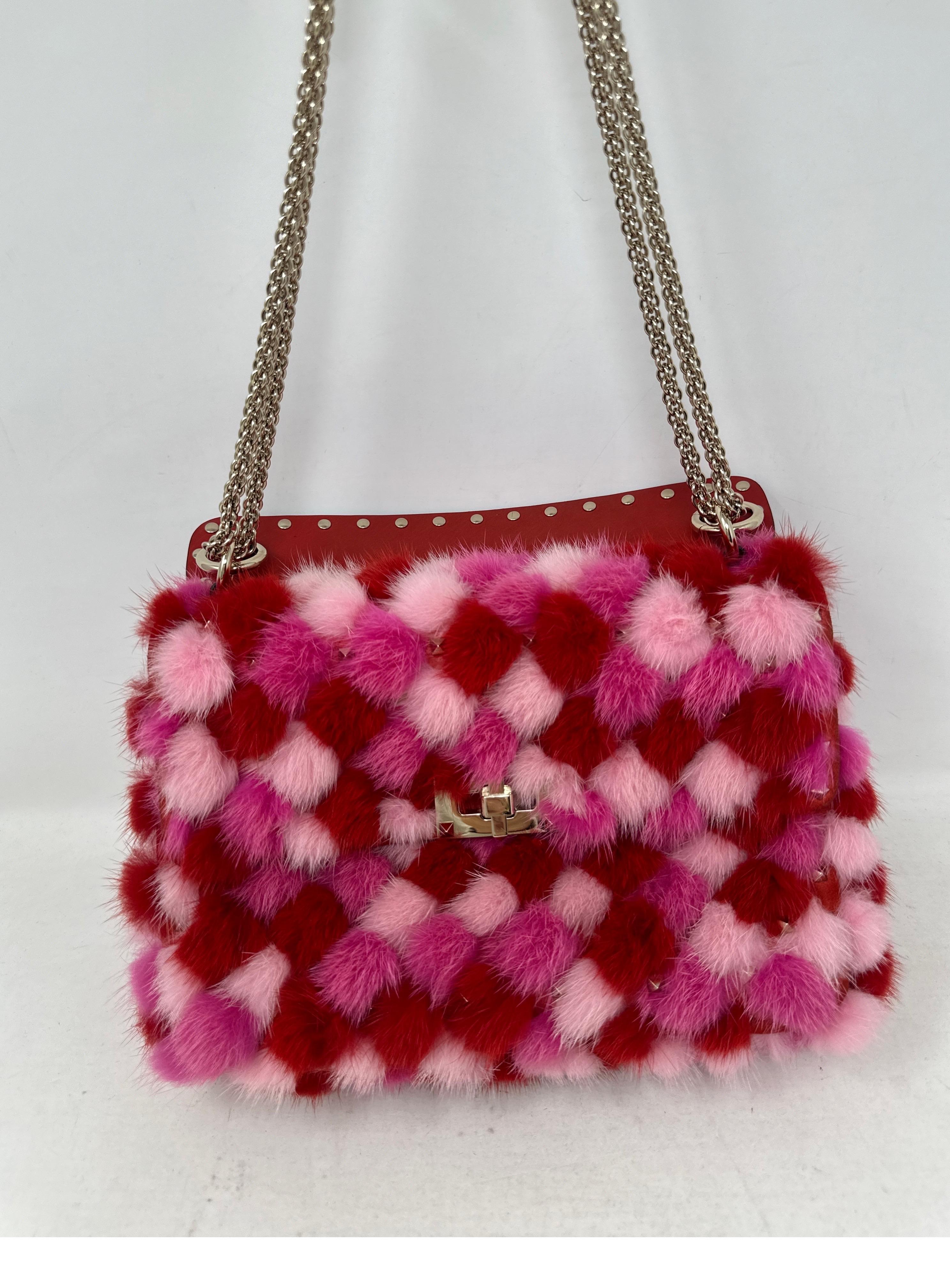Valentino Multi-color Pink Mink Bag  10
