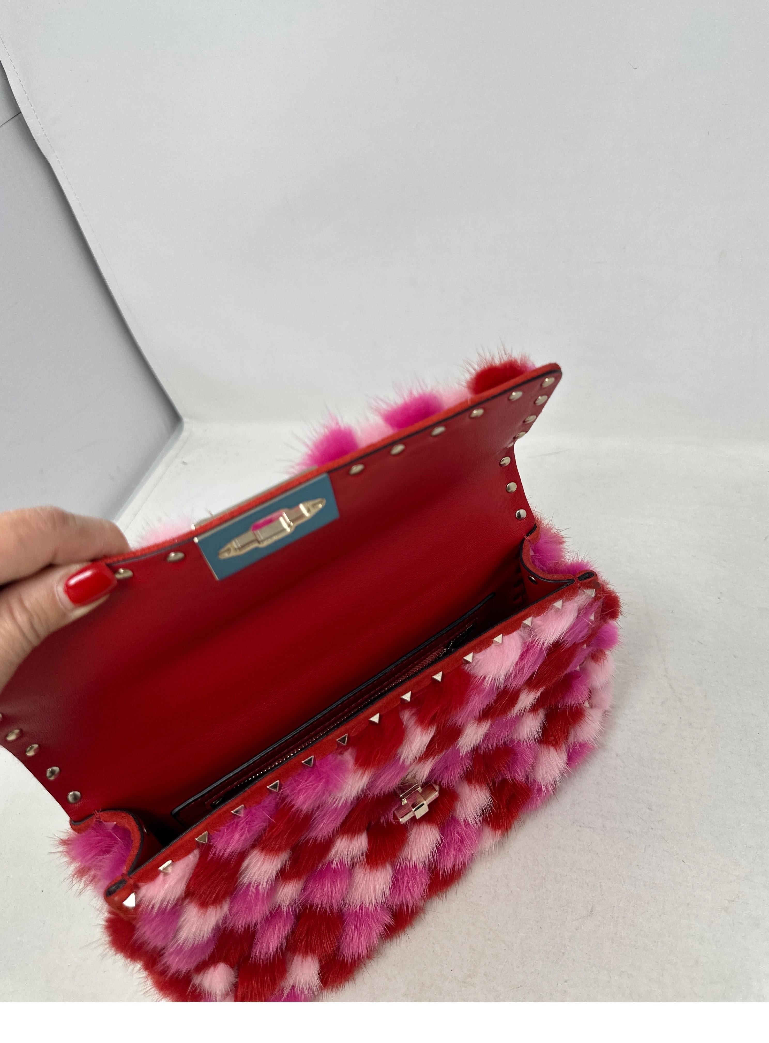 Valentino Multi-color Pink Mink Bag  11