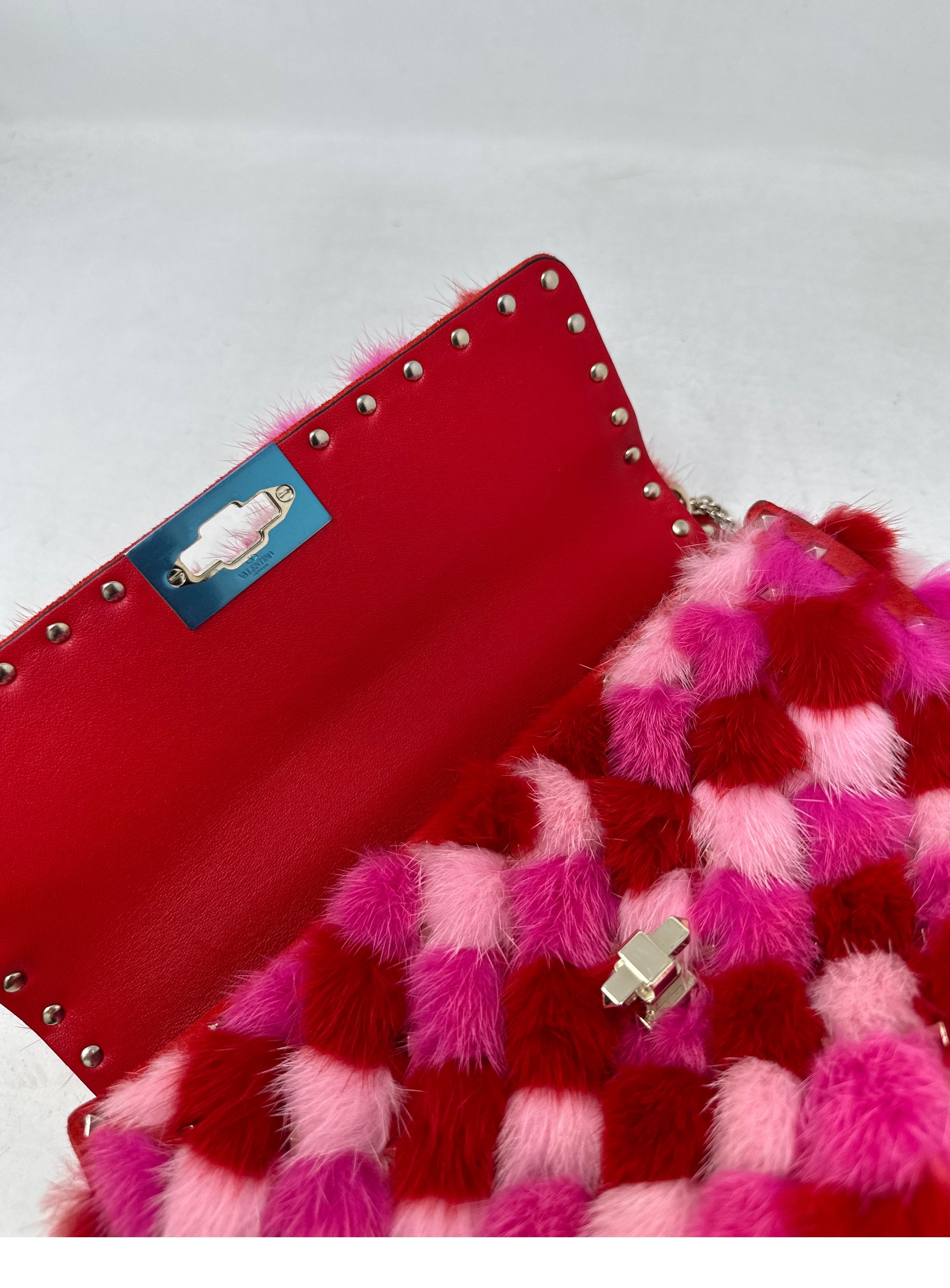 Valentino Multi-color Pink Mink Bag  13