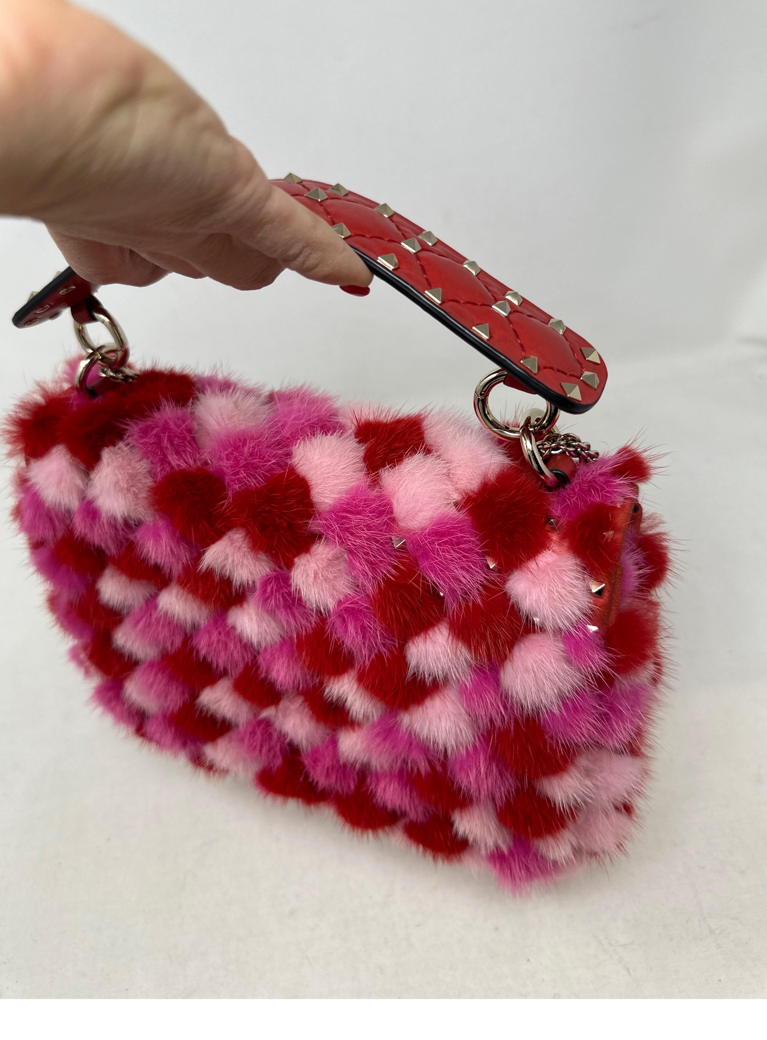 Valentino Multi-color Pink Mink Bag  16