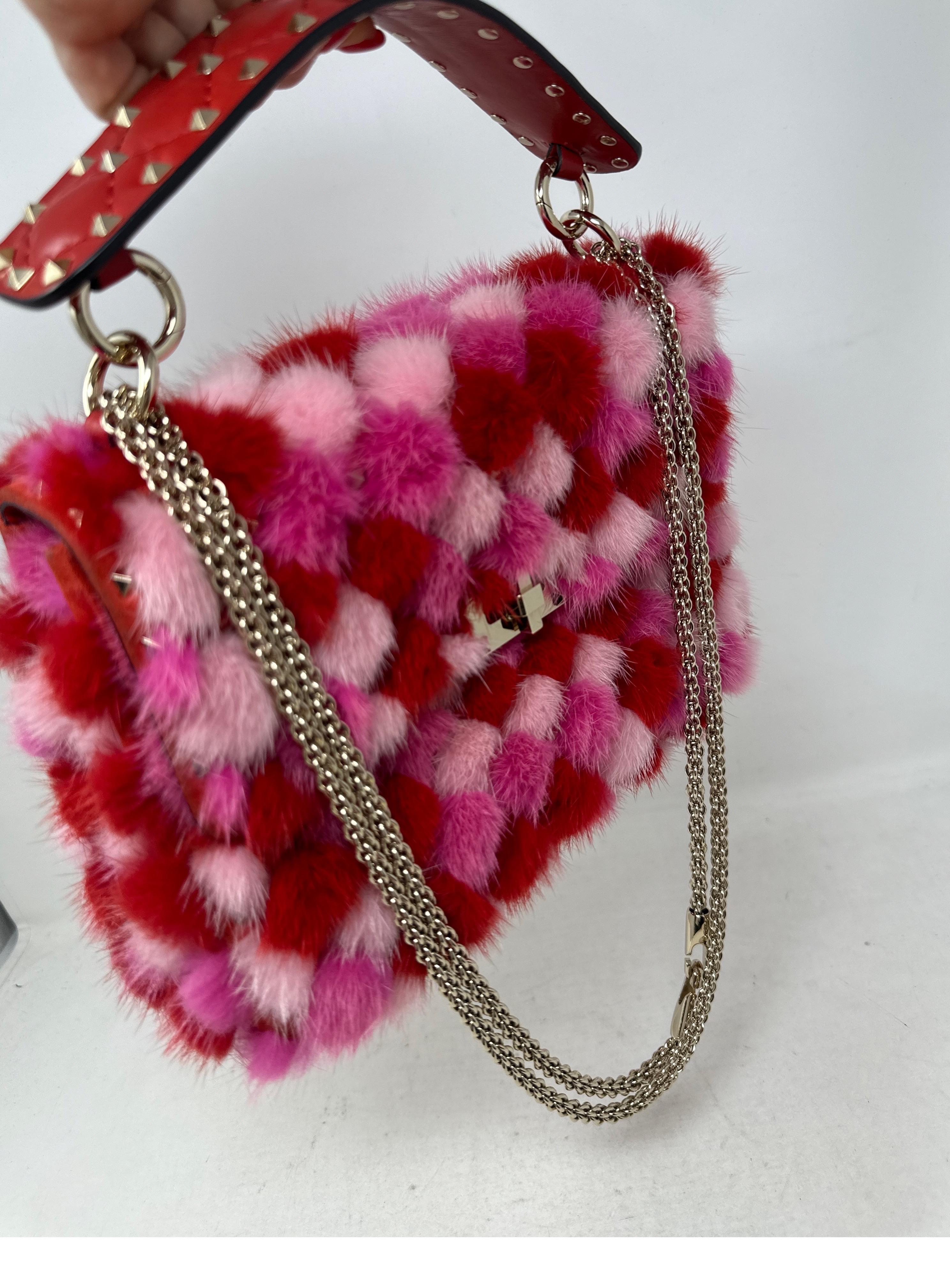 Valentino Multi-color Pink Mink Bag  1
