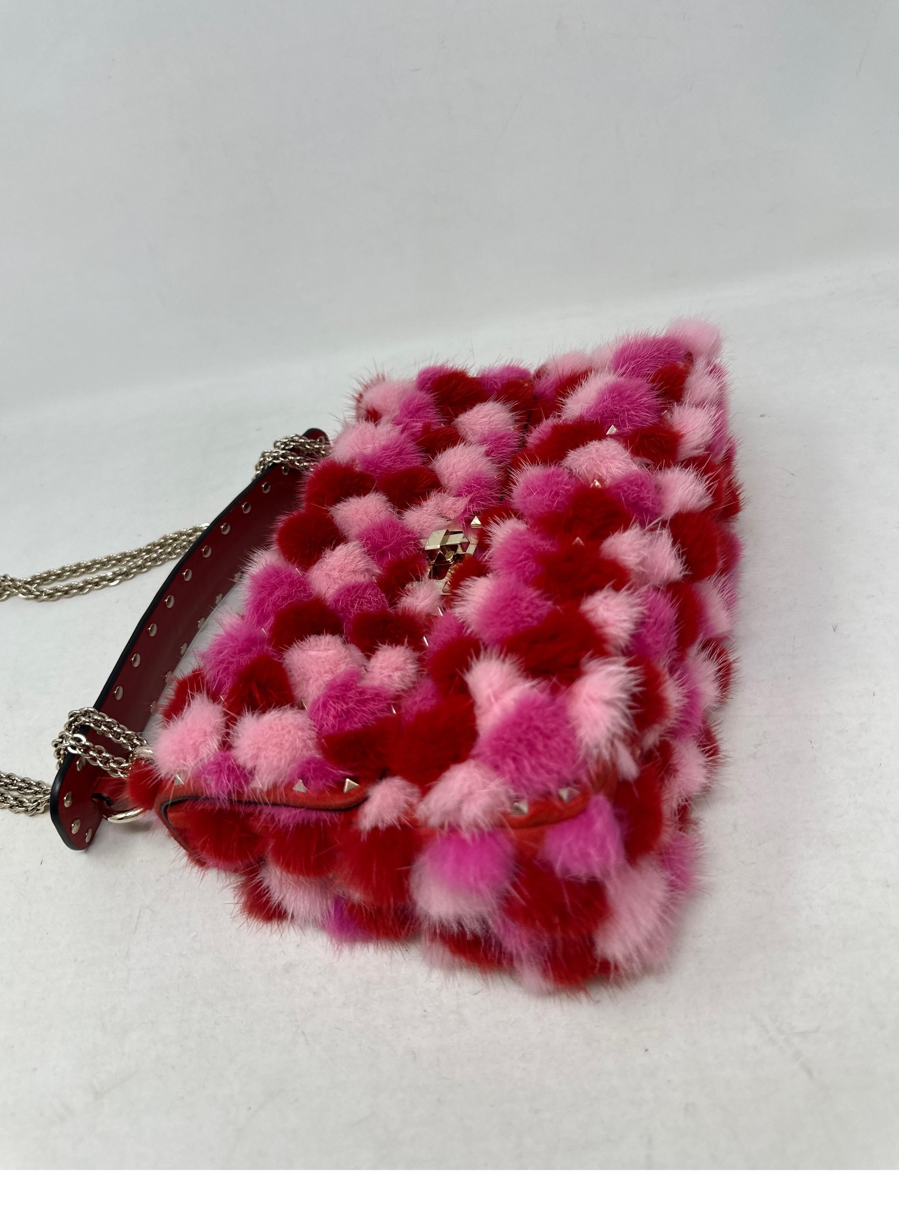 Valentino Multi-color Pink Mink Bag  4