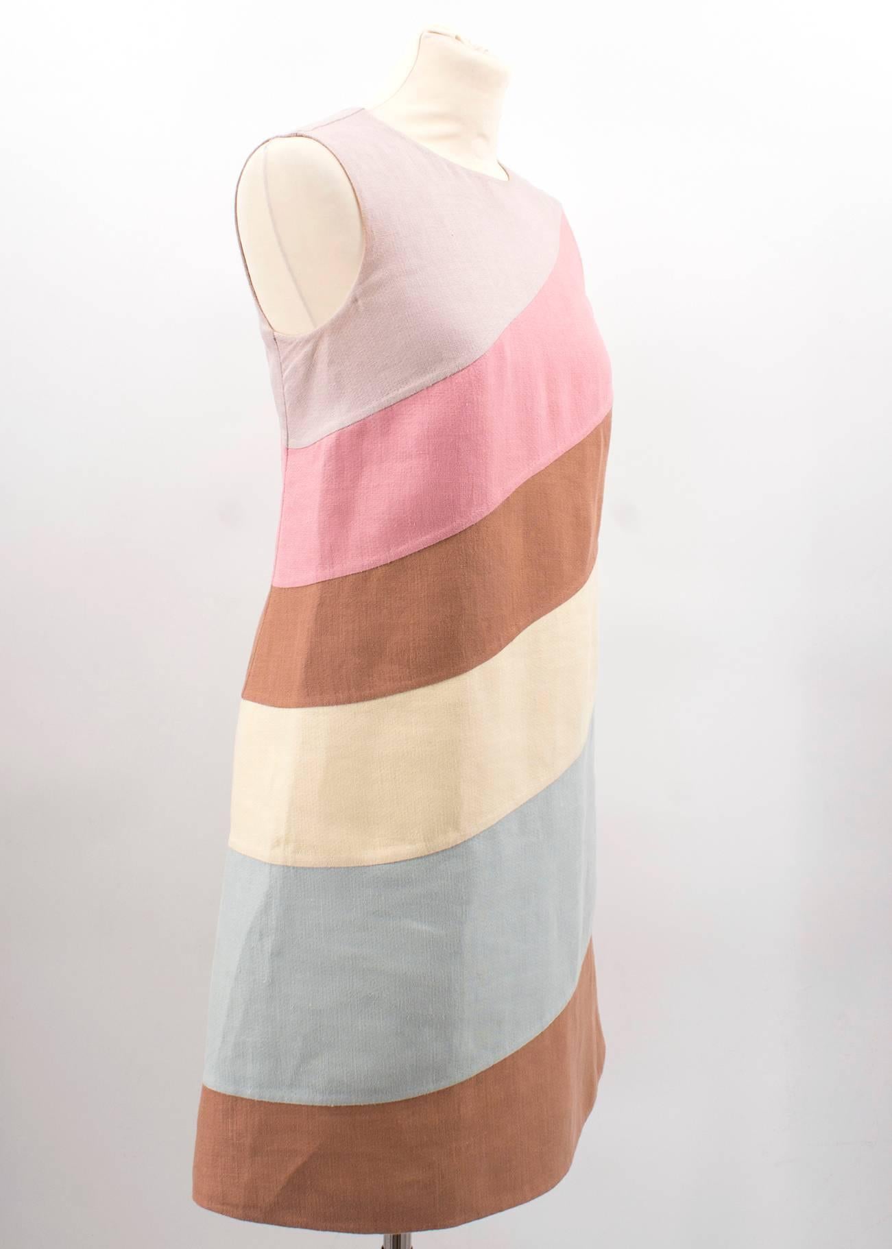 multicoloured striped dress