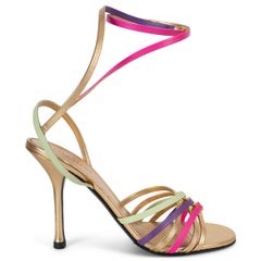 VALENTINO multi leather 2023 ROCKSTUD 100 Sandals Shoes 38