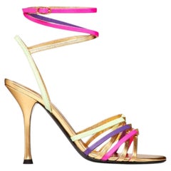 VALENTINO multi leather 2023 ROCKSTUD 100 Sandals Shoes 38