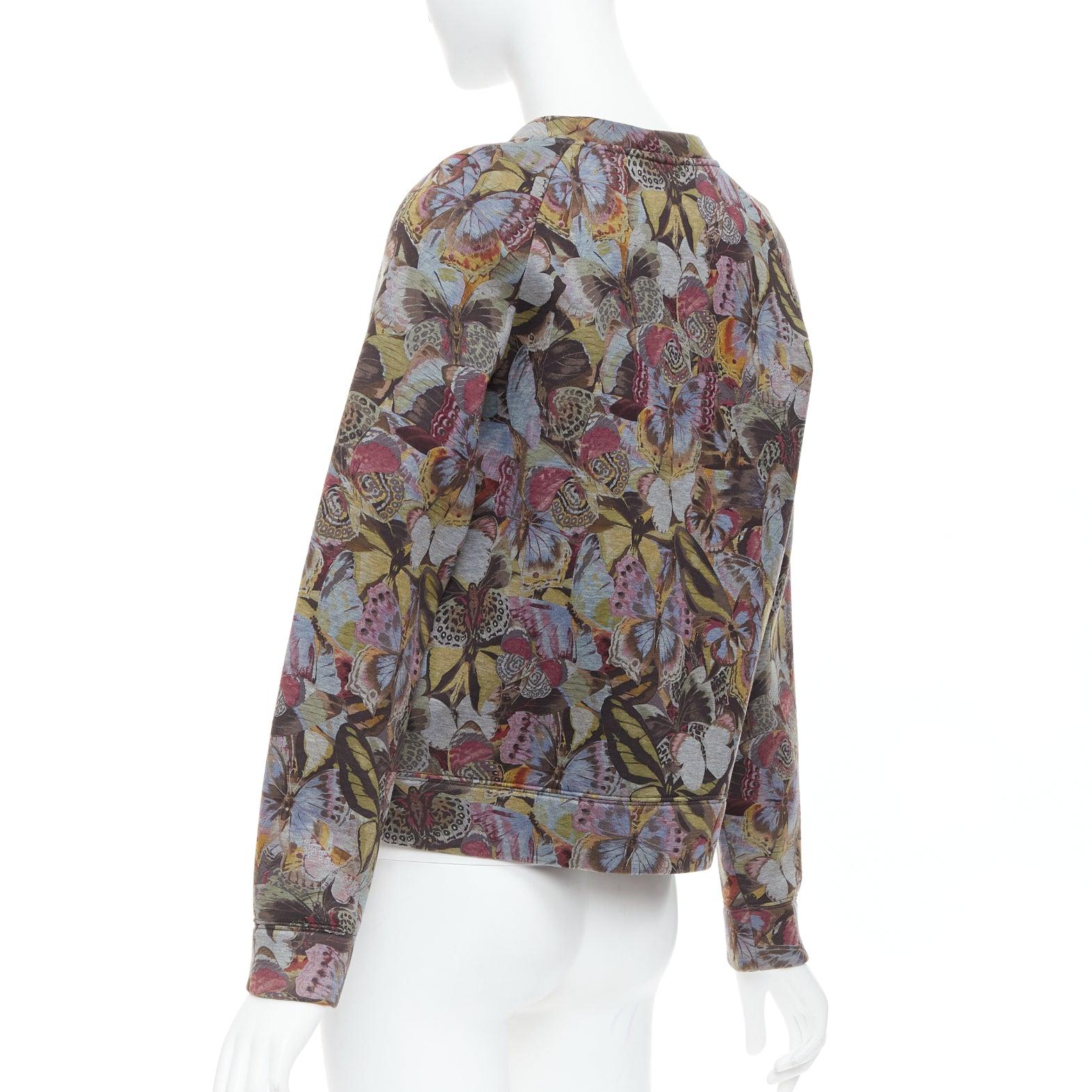Pull-over en néoprène imprimé papillons multicolores VALENTINO M en vente 2