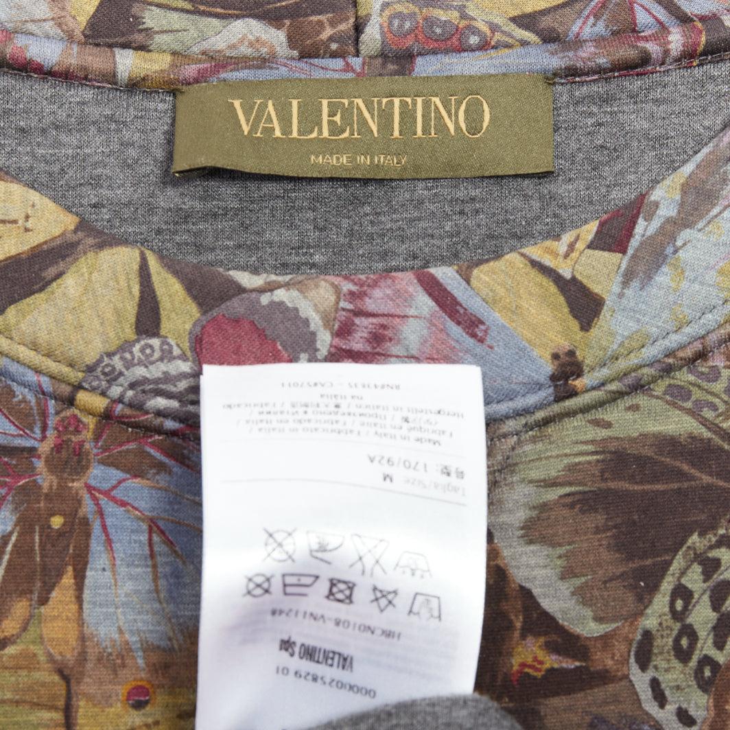 Pull-over en néoprène imprimé papillons multicolores VALENTINO M en vente 3