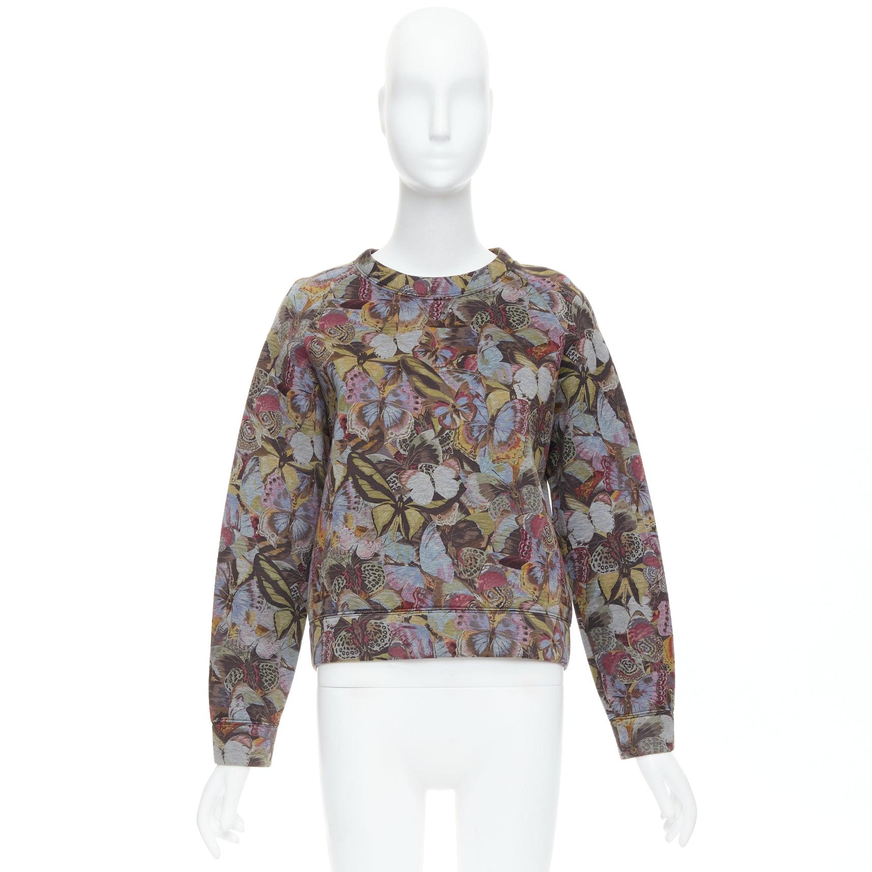Pull-over en néoprène imprimé papillons multicolores VALENTINO M en vente 5