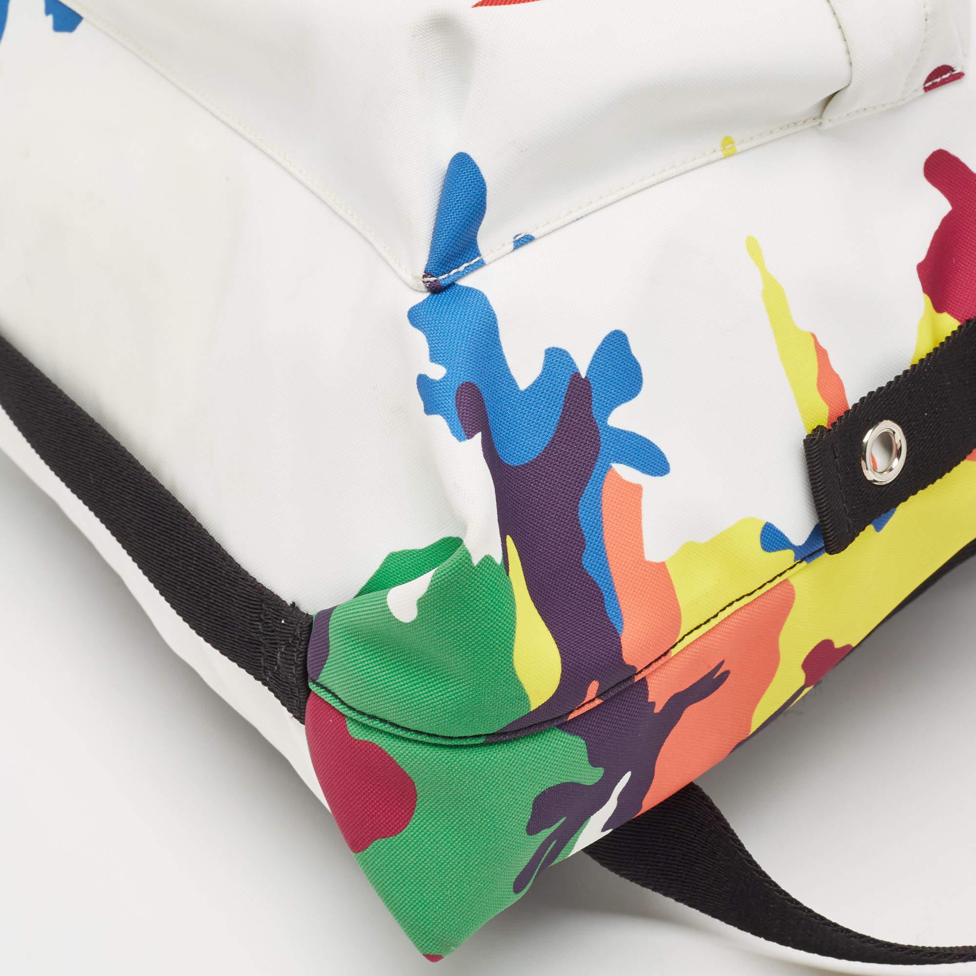 Valentino Multicolor Camo Print Nylon VLTN Logo Backpack For Sale 4