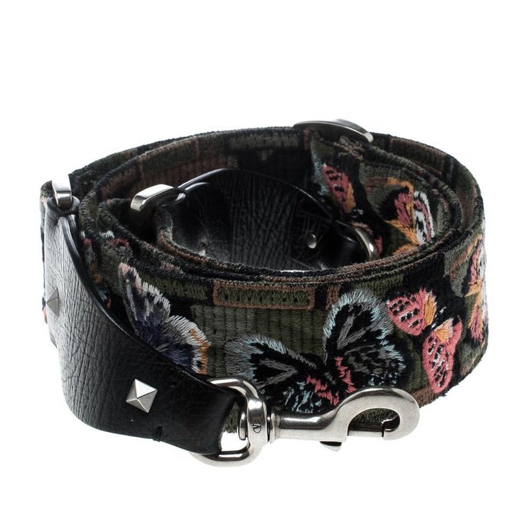 Valentino Multicolor Camu Butterfly Guitar Strap at 1stDibs
