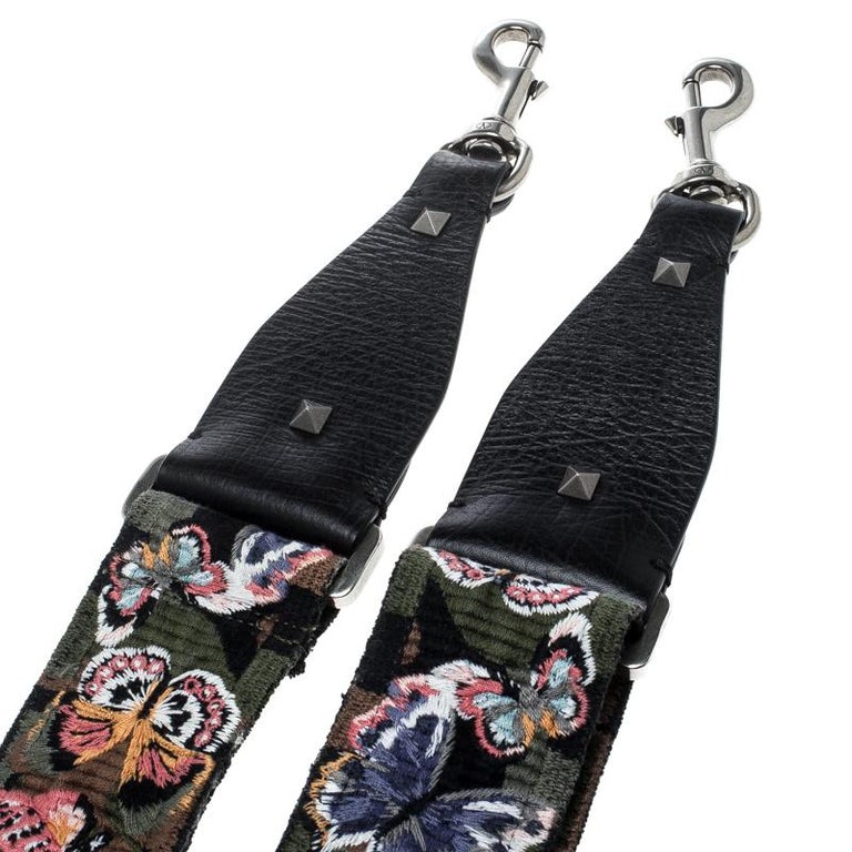 Valentino Multicolor Camu Butterfly Guitar Strap at 1stDibs
