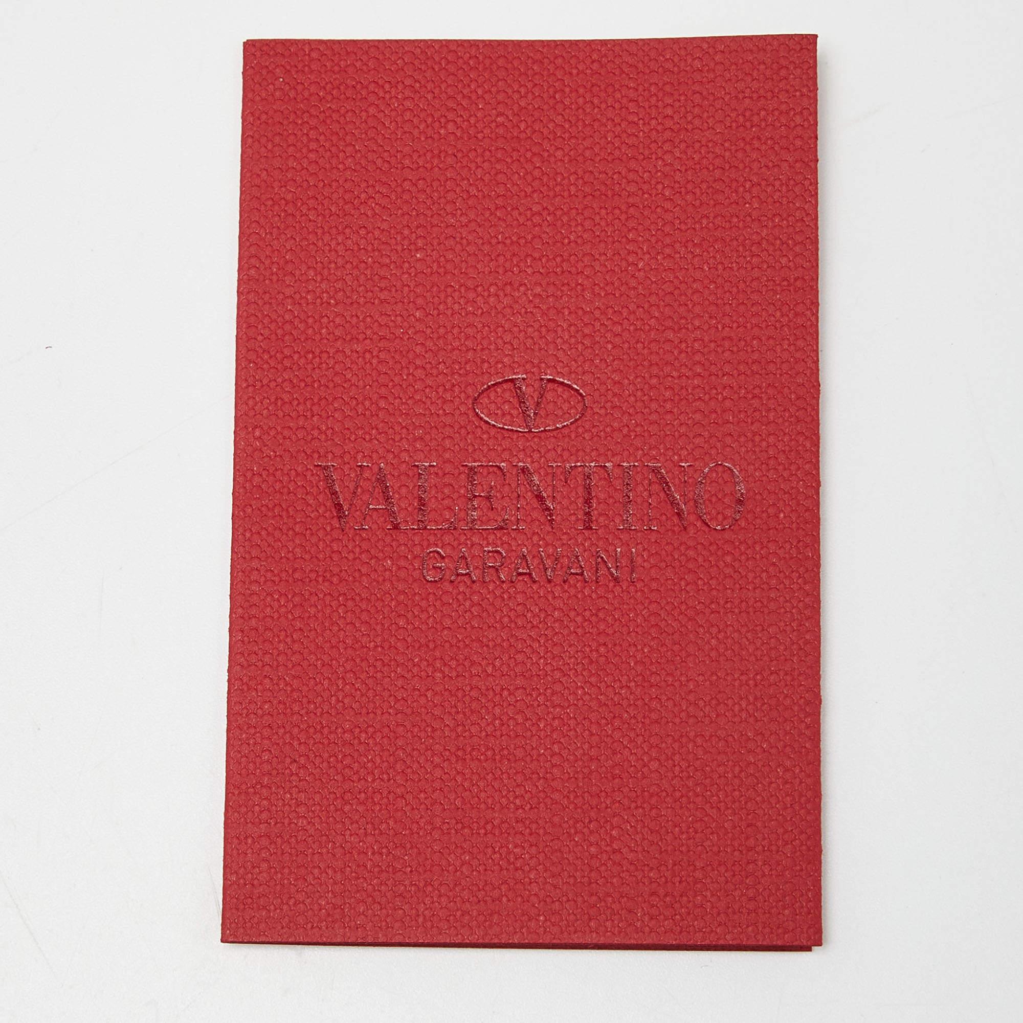 Valentino Multicolor Chevron Leather and Canvas Rockstud Crossbody Bag For Sale 8